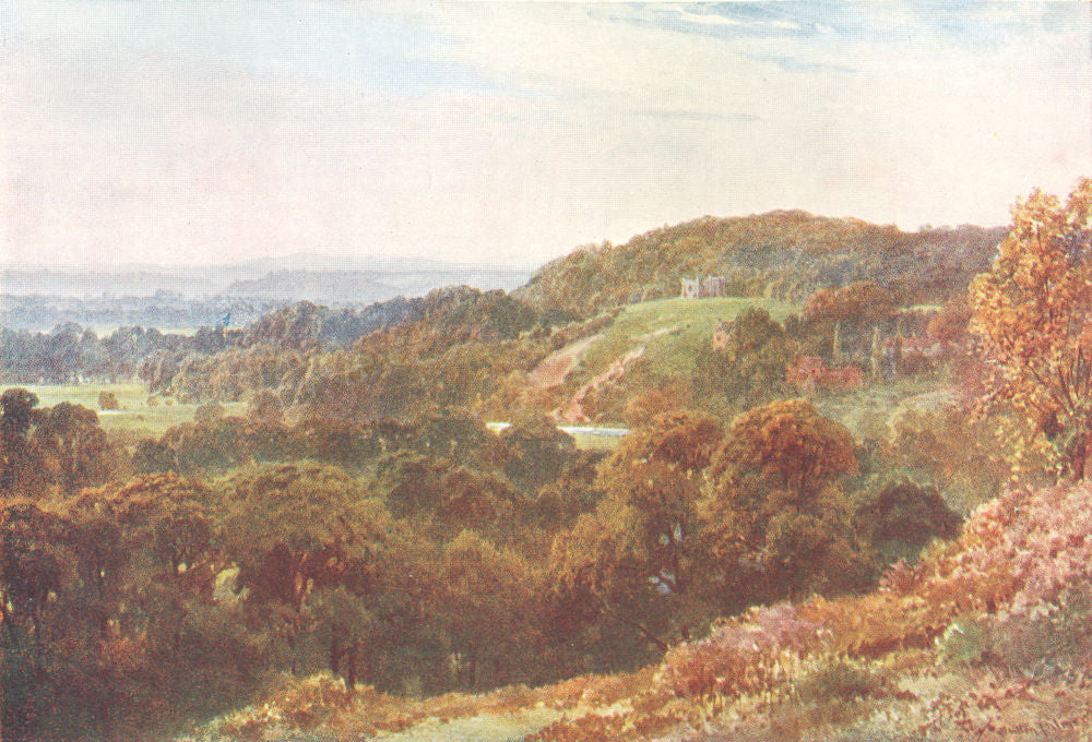 GUILDFORD. Pilgrims way. St Catherine's Chapel 1912 old antique print picture